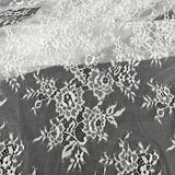 Embroidered Lace Fabric with Eyelash Scallop