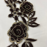 3D Floral Lace Applique Embroidered Net Mesh