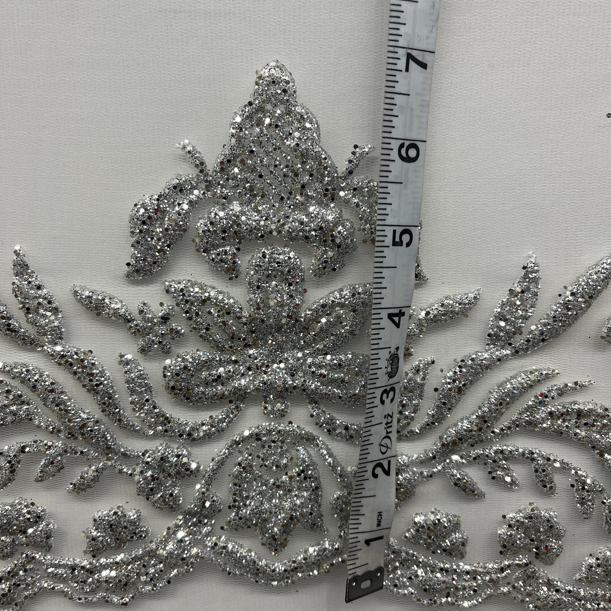 Glitter Mesh Floral Fabric