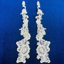 Beaded Corded Floral Lace Applique