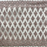 Beaded 3D Floral Lace Mesh