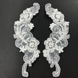 Beaded Corded Floral Lace Applique on Organza