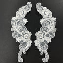 Beaded Corded Floral Lace Applique