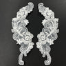 Beaded Corded Floral Lace Applique