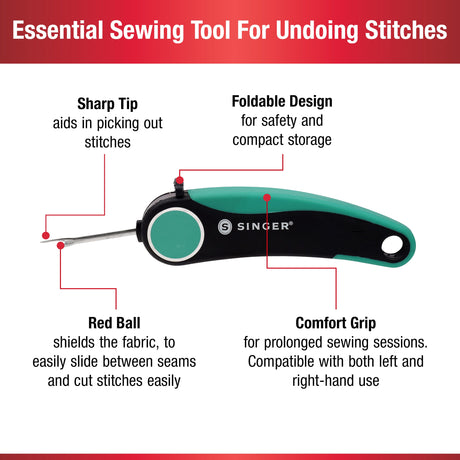 SINGER ProSeries Folding Seam Ripper with Comfort Grip