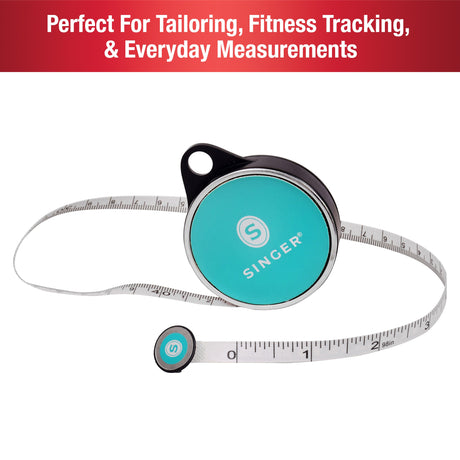 SINGER ProSeries 96 Inch Leatherette Retractable Pocket Tape Measure
