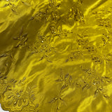 Beaded Bridal Lace Fabric on Satin