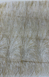 Shell Glitter Design Mesh Lace Fabric - Glitter Shell Pattern, 54" Width (1 Yard)