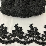 Beaded Corded Lace Trim 4.5"