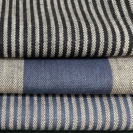 Pure Linen Yarn-Dyed Stripe Indigo