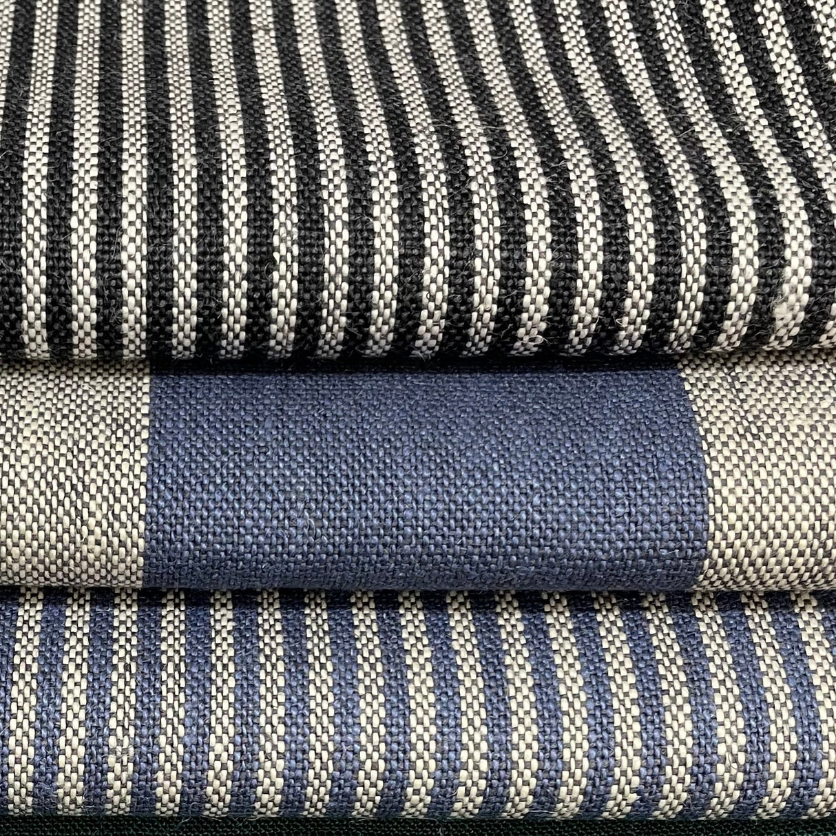 Pure Linen Yarn-Dyed Stripe French Navy