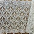Beaded Corded Bridal Lace Dark Ivory