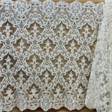 Beaded Corded Bridal Lace Dark Ivory