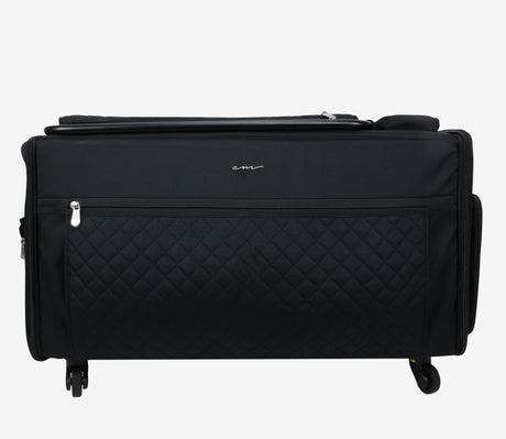 Everything Mary Jumbo 5 Wheel Collapsible Rolling Sewing Machine Storage Case Black