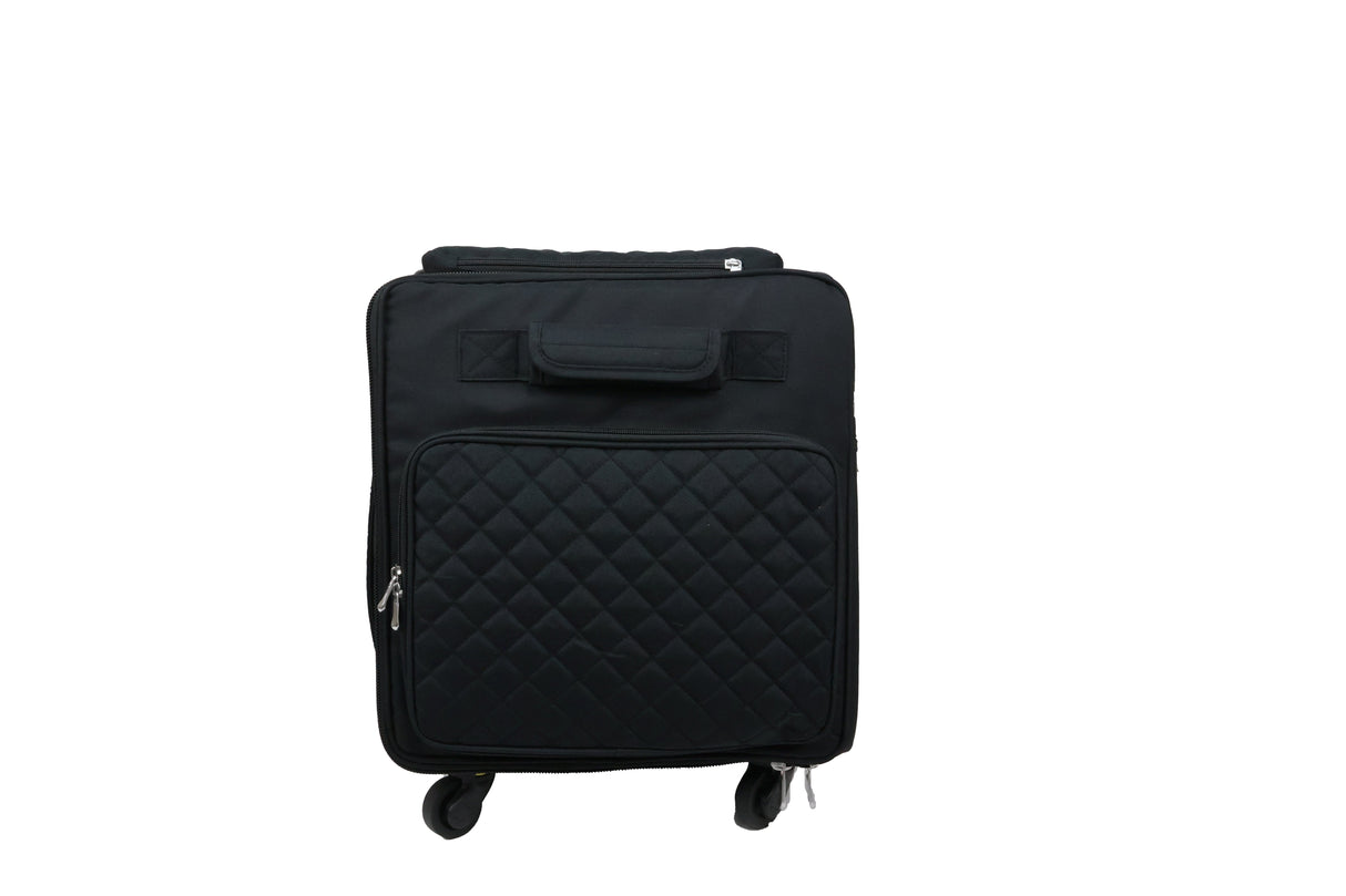 Everything Mary Jumbo 5 Wheel Collapsible Rolling Sewing Machine Storage Case Black