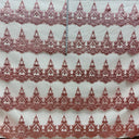 1 Yard 55" Wide Glitter Mesh Fabric Lace Elegant Polyester for Quinceanera & Formal Wear