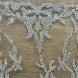 Beaded Lace Fabric Embroidered Mesh