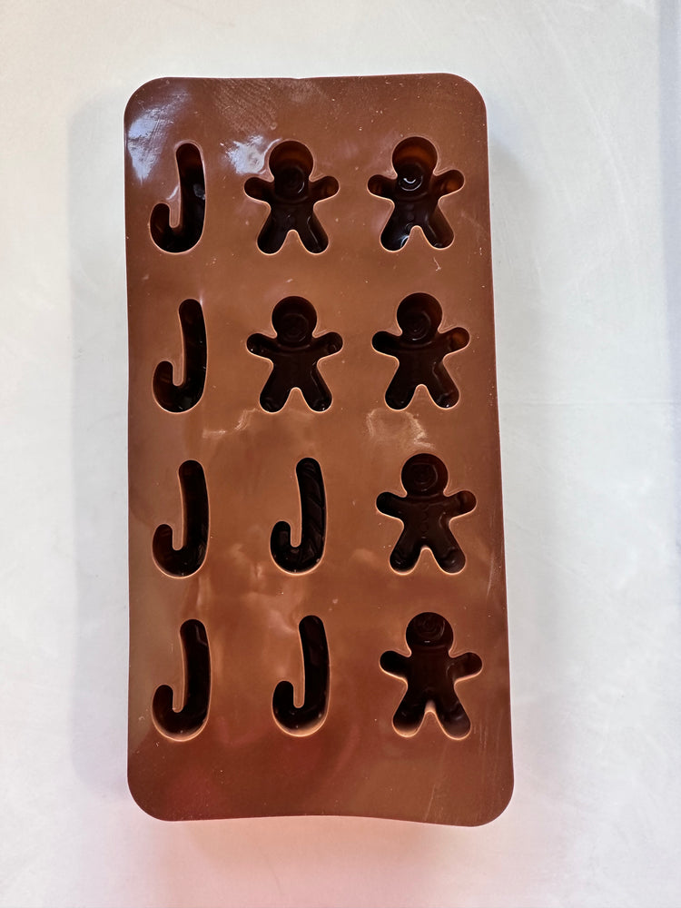 Candy Cane and Gingerbread Silicone Mold for Holiday Treats