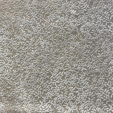 Daisy Floral Cut Velvet Fabric - Floral Pattern, 56" Width (1 Yard)