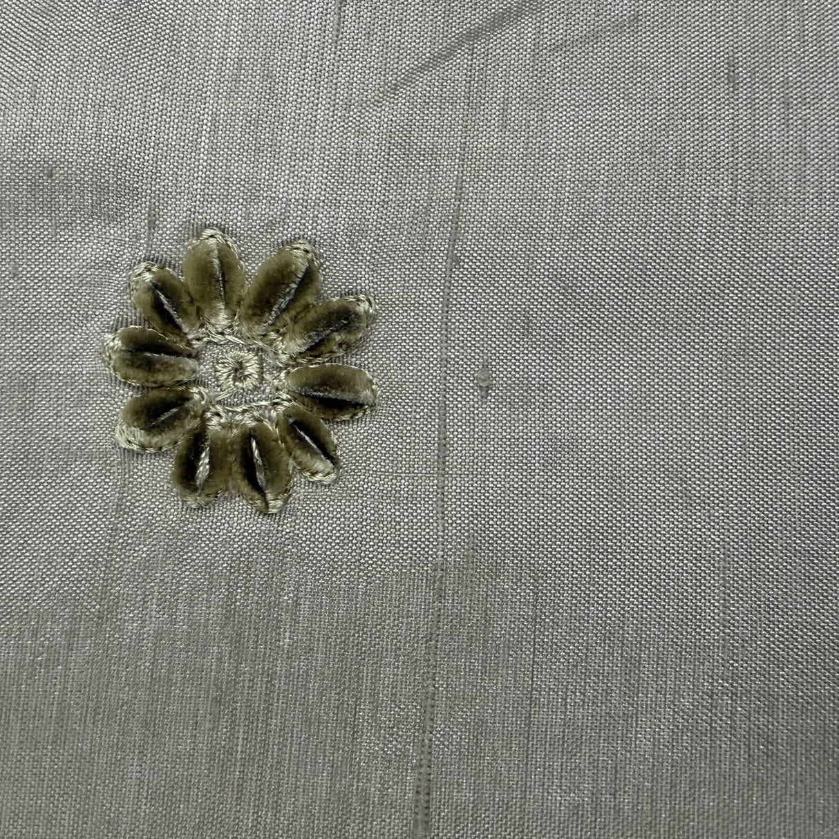 Dakota Silk Fabric - Floral Dotted Embroidered, 54" Width (1 Yard)