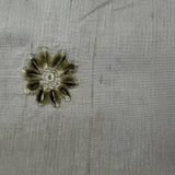 Dakota Silk Fabric - Floral Dotted Embroidered, 54" Width (1 Yard)