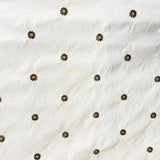 Dakota Silk Fabric - Floral Dotted Embroidered, 54" Width (1 Yard)