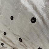 Dakota Silk Fabric - Floral Dotted Embroidered, 54" Width (1 Yard)