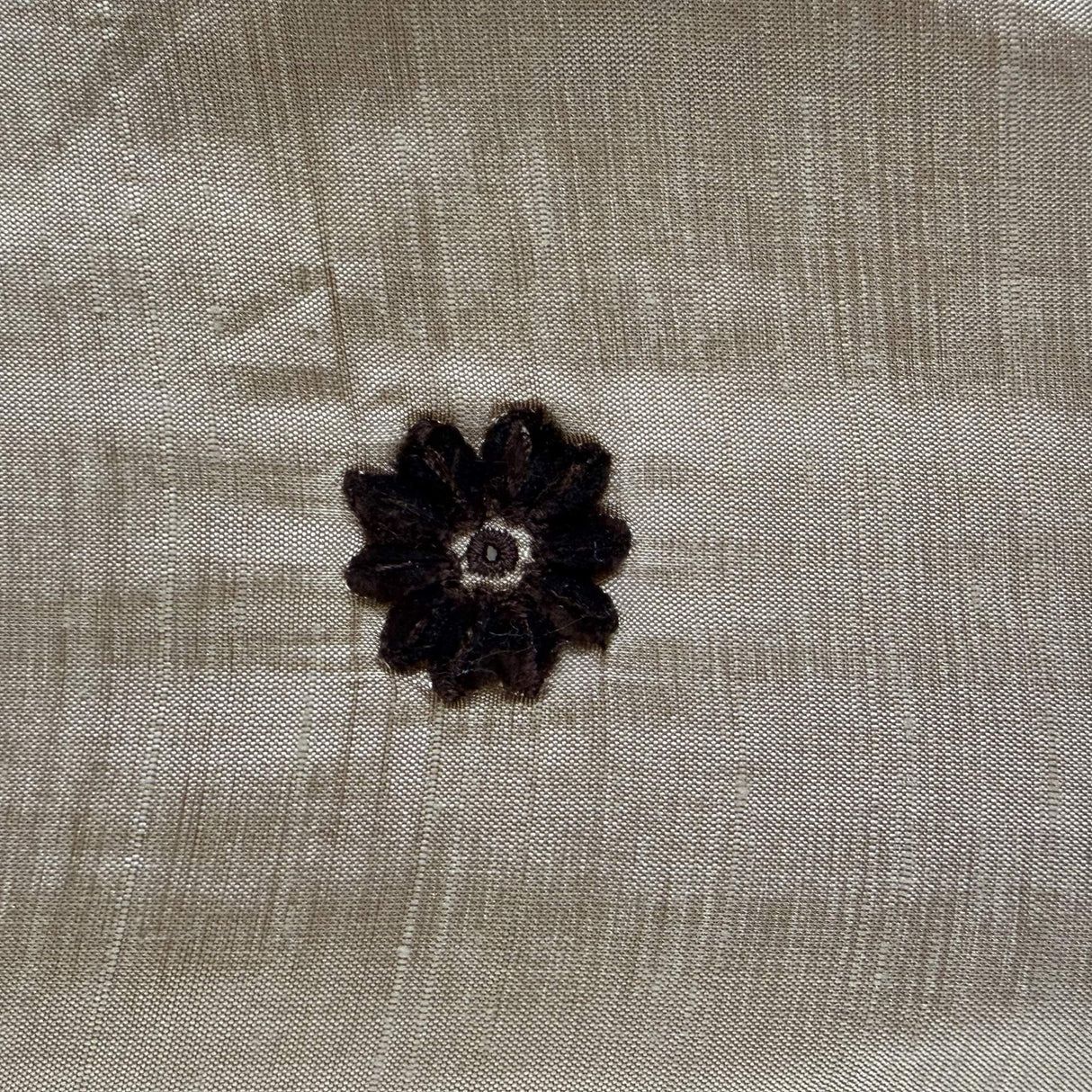 Dakota Silk Fabric - Floral Dotted Embroidered, 54" Width (1 Yard)