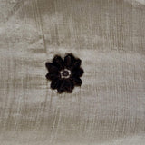 Dakota Silk Fabric - Floral Dotted Embroidered, 54" Width (1 Yard)