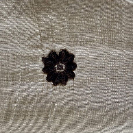 Dakota Silk Fabric - Floral Dotted Embroidered, 54" Width (1 Yard)