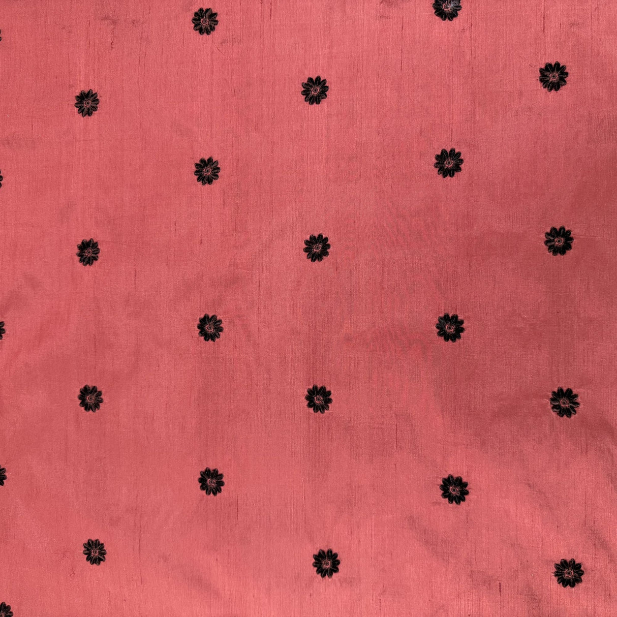 Dakota Silk Fabric - Floral Dotted Embroidered, 54" Width (1 Yard)