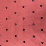 Dakota Silk Fabric - Floral Dotted Embroidered, 54" Width (1 Yard)