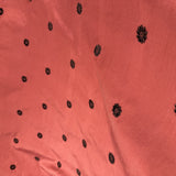 Dakota Silk Fabric - Floral Dotted Embroidered, 54" Width (1 Yard)