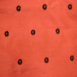 Dakota Silk Fabric - Floral Dotted Embroidered, 54" Width (1 Yard)
