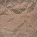 Dakota Silk Fabric - Floral Dotted Embroidered, 54" Width (1 Yard)