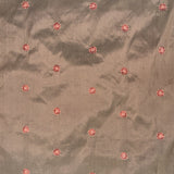 Dakota Silk Fabric - Floral Dotted Embroidered, 54" Width (1 Yard)