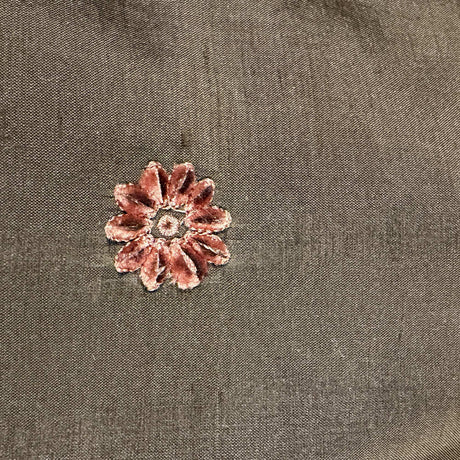 Dakota Silk Fabric - Floral Dotted Embroidered, 54" Width (1 Yard)