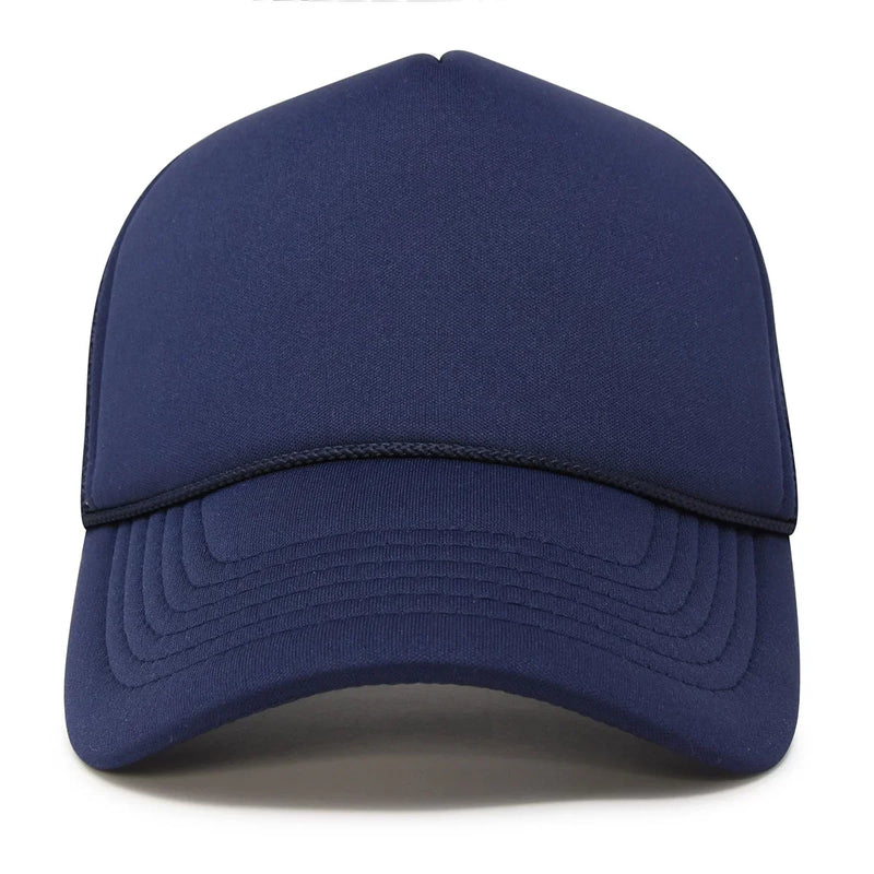 Trucker Hats - Navy Mesh Fabric - Navy, Adjustable (1 Unit)