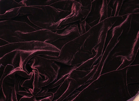 Premium Silk Rayon Velvet Fabric - Azalea, 45" Width (1 Yard)
