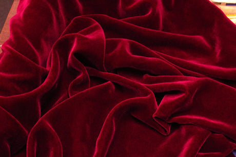Premium Silk Rayon Velvet Fabric - Azalea, 45" Width (1 Yard)