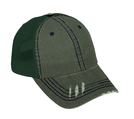 Jean Cap Cotton Polyester Fabric - Dark Green, Casual, Adjustable, One Size