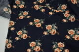Love Flower Rayon Challis Fabric - Floral Print, 58/60" Width (1 Yard)