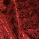 Floral Jacquard Satin Fabric - Floral Woven Brocade, 60" Width