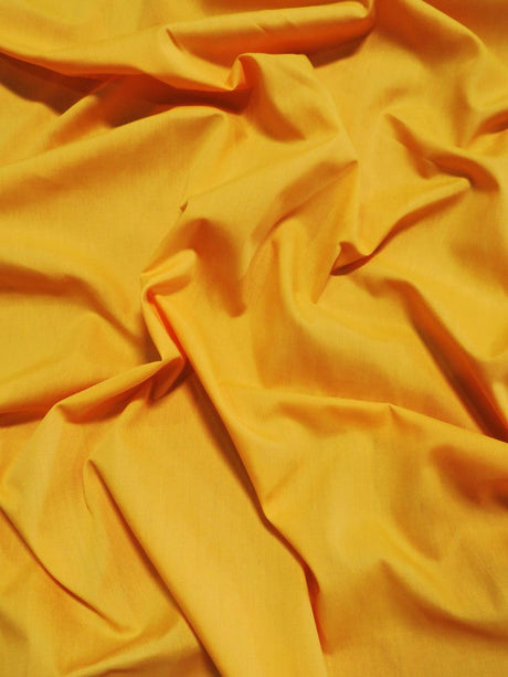 Poly Cotton Solid Fabric 58/60 Width Dark Yellow