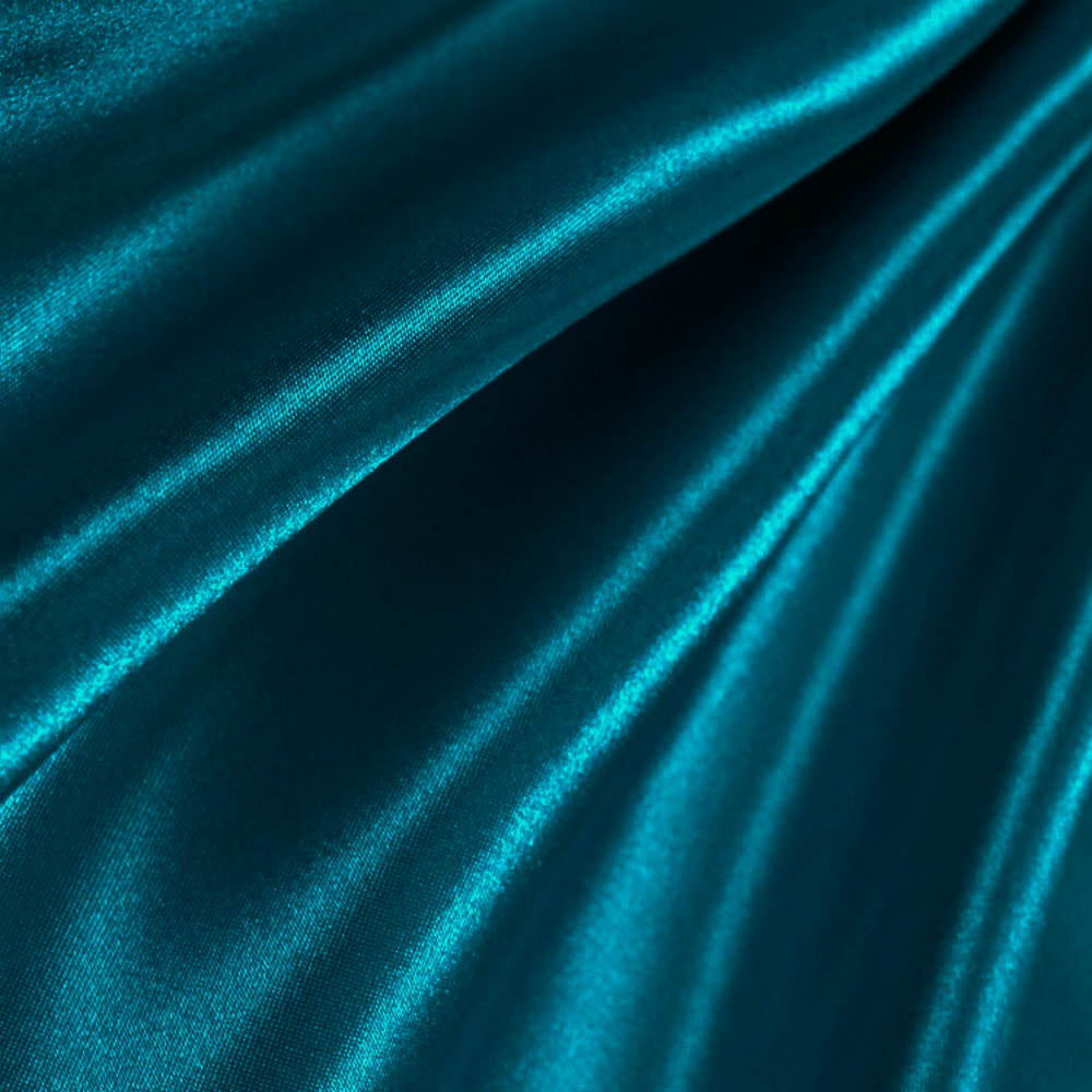 Dark Teal Poly Satin Fabric,