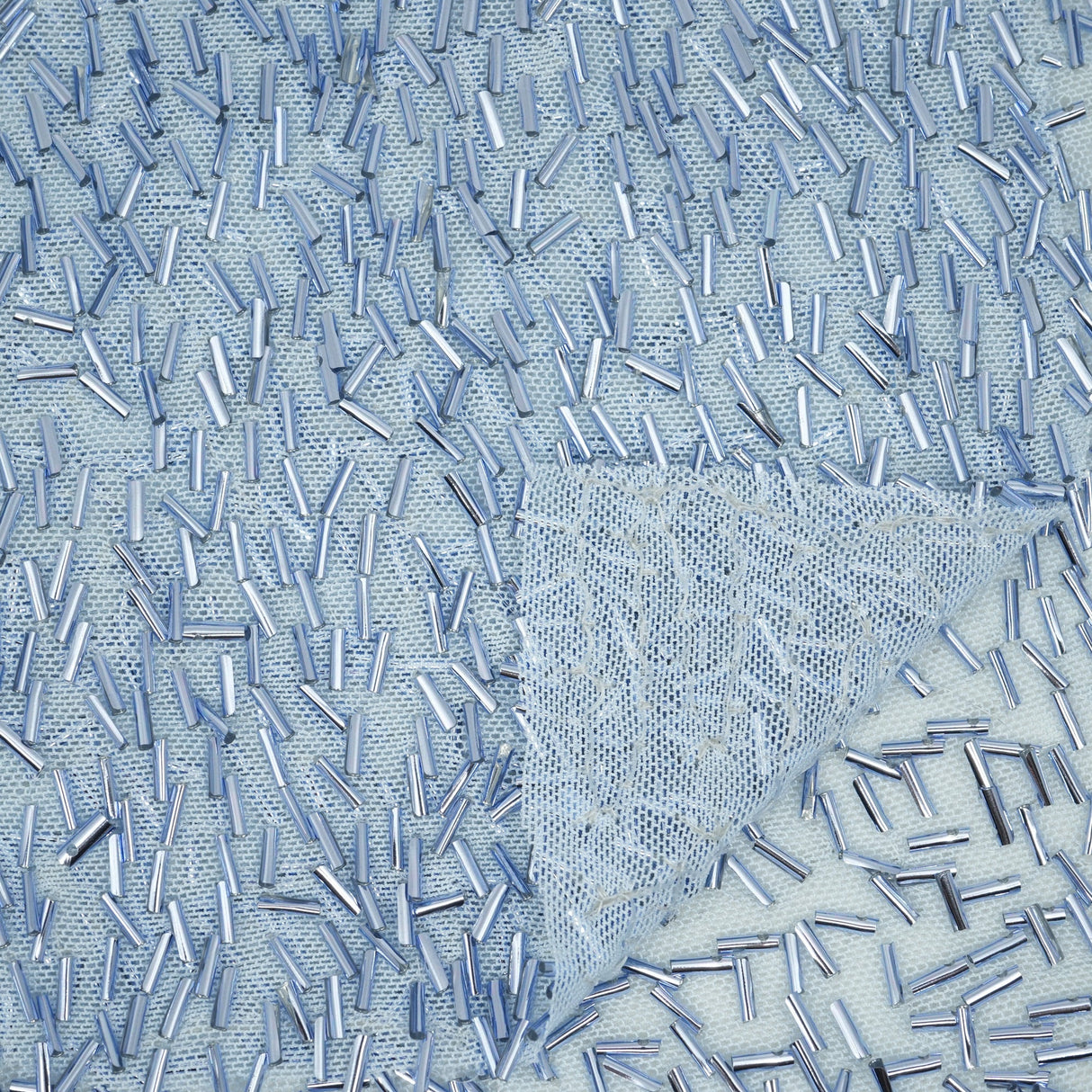 Beaded Stretch Mesh Fabric