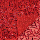 Beaded Stretch Mesh Fabric