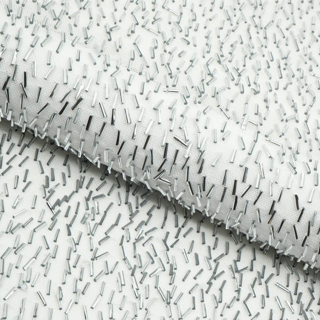 Beaded Stretch Mesh Fabric