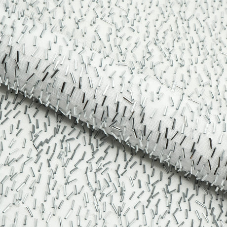Dazzle Beaded Stretch Mesh Polyester Spandex Fabric - Beaded Mesh, 51/52" Width, 2-Way Stretch, 1 Yard