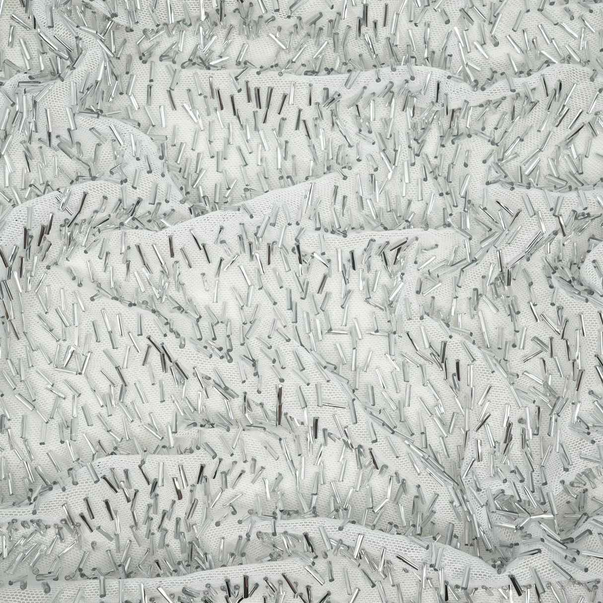 Beaded Stretch Mesh Fabric